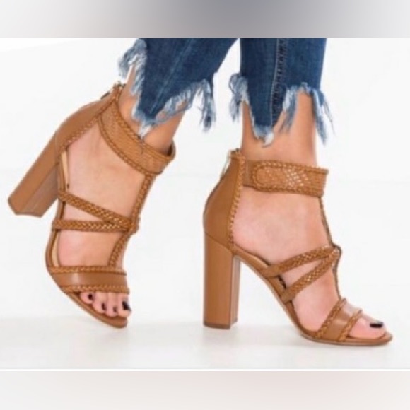 Sam Edelman “Yordana” Gladiator Caged Block Heels - Tan/Beige - Size 10 - Picture 12 of 12